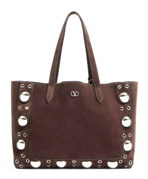 Valentino Garavani Nellcote Medium Suede Shopping Bag